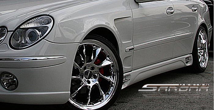 Custom Mercedes E Class Side Skirts  Sedan (2003 - 2009) - $590.00 (Part #MB-041-SS)